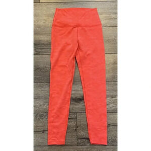 Beyond Yoga x Pure Barre Leggings Coral Pink Orange Camo Size Small S